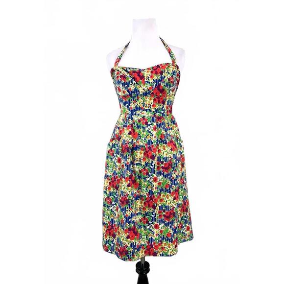 Dresses & Skirts - Anthropologie Girls From Savoy Floral Print Halter or Strapless Dress Size 6